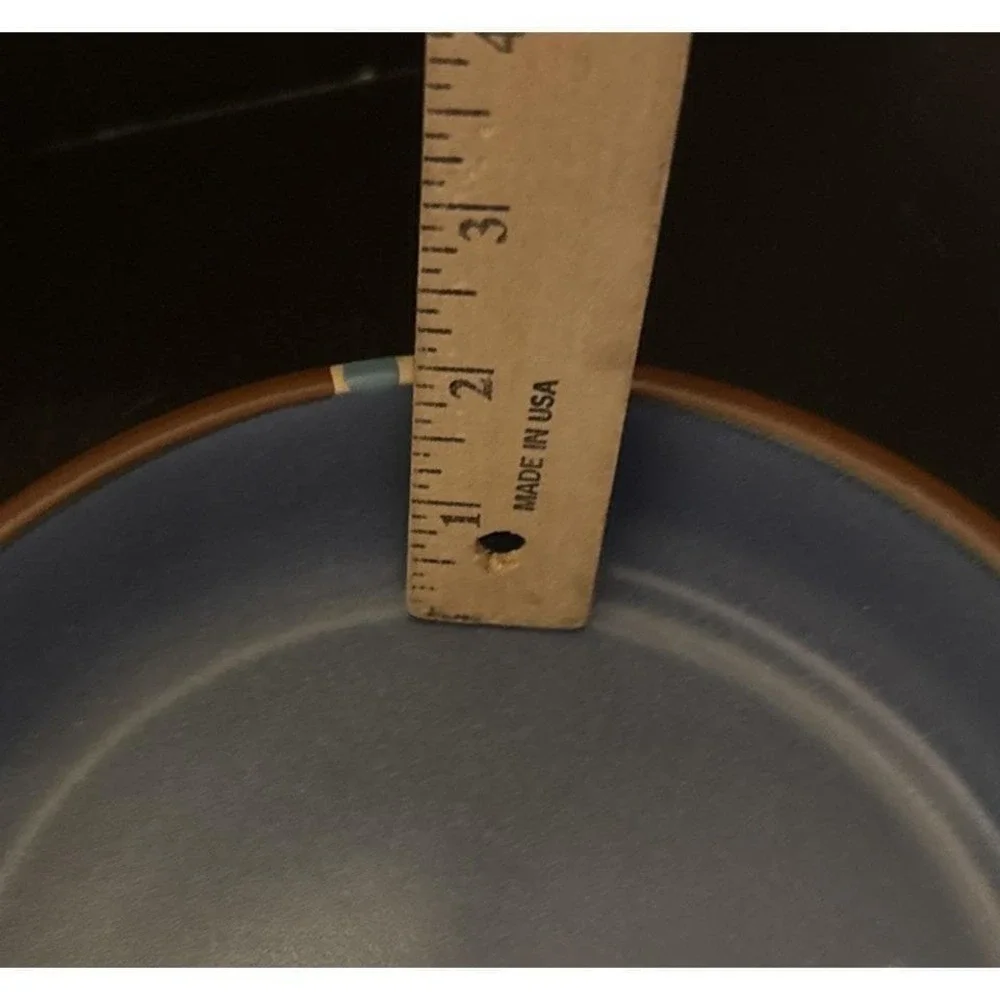 Dansk Mesa Sky Blue Pasta Bowl Southwestern Aztec‎ 7 Inch Portugal Vintage